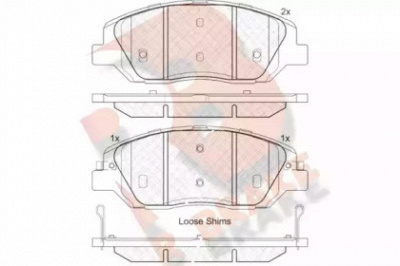 R BRAKE rb1997 -  Комплект тормозных колодок, дисковый тормоз